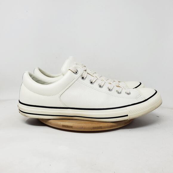 Converse Chuck Taylor All Star Sneaker Men 12 Shoe Off White Leather Athletic Ox - Picture 1 of 14